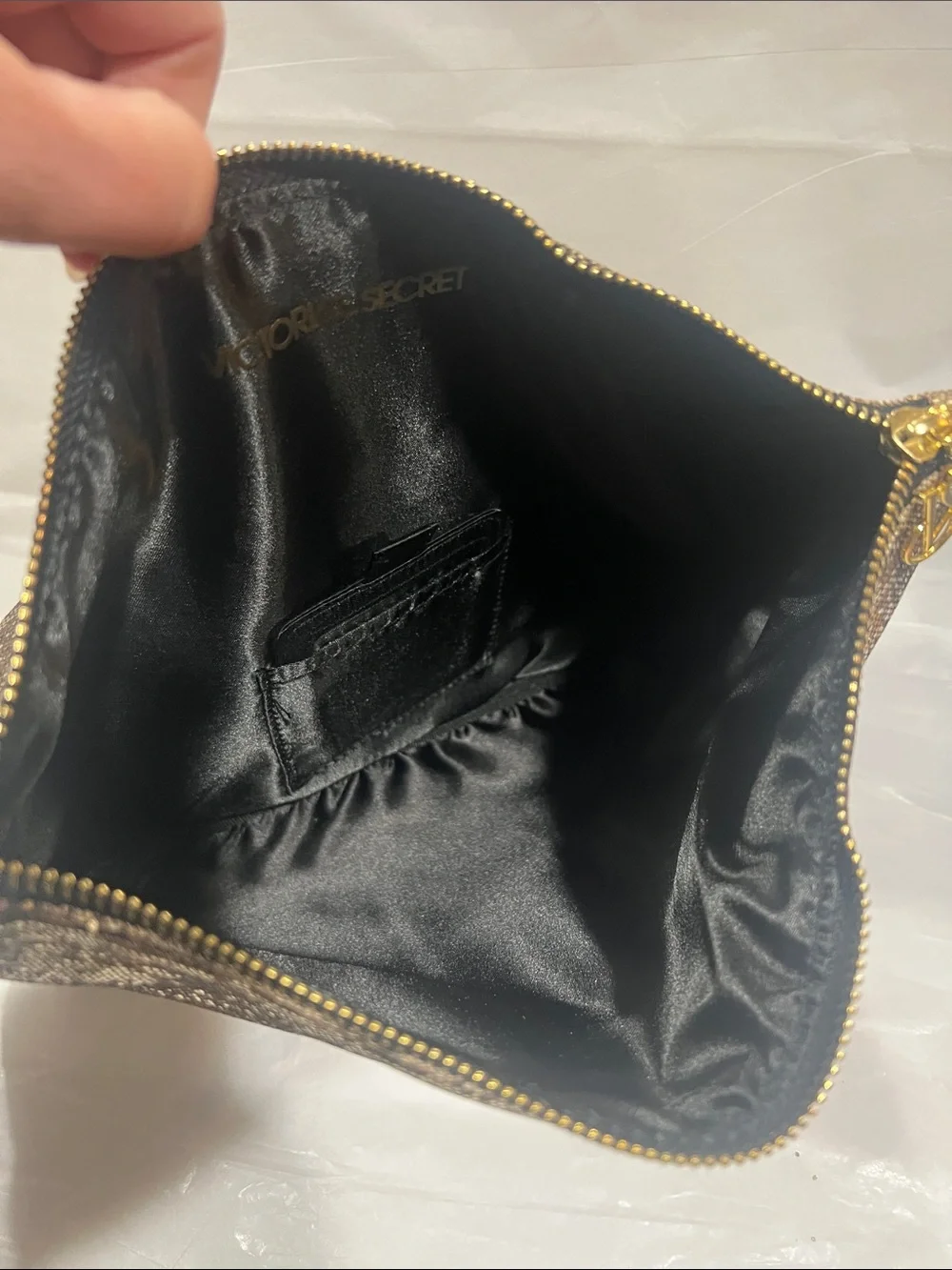 Victoria's Secret Gold Sequin Cosmetic Pouch
